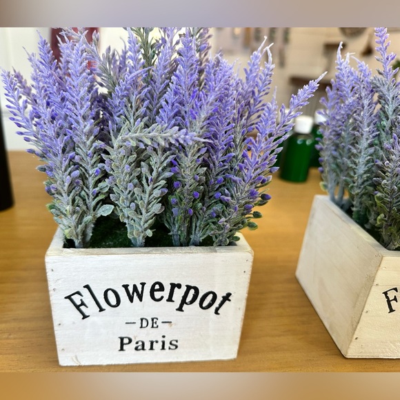 Faux Lavender Box Arrangement, Set of 4 - Picture 2 of 4